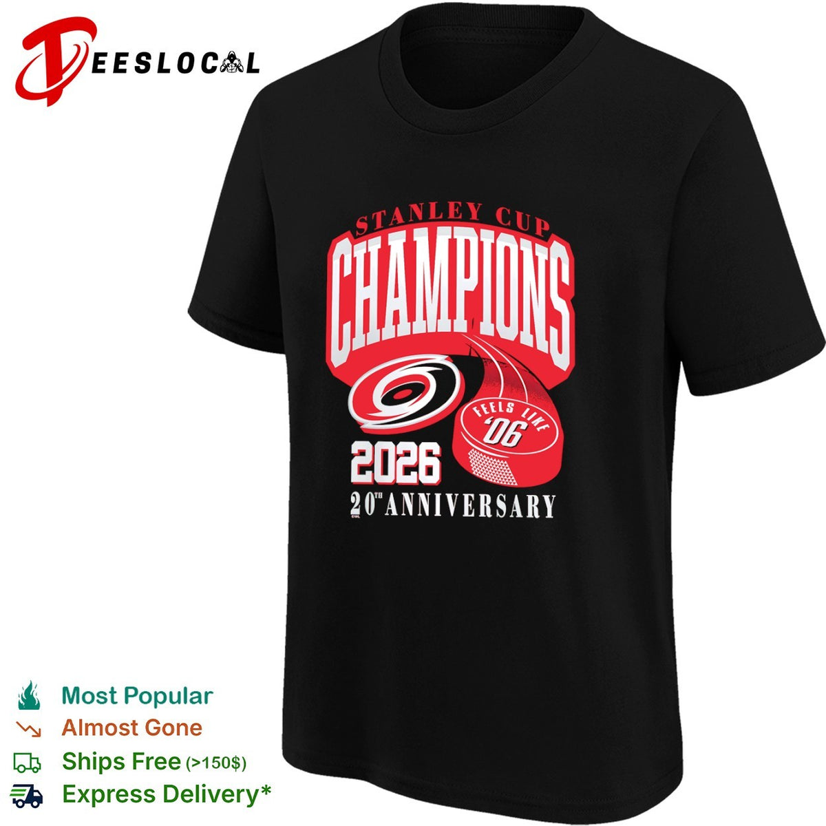 Carolina Hurricanes Stanley Cup Champions 2026 20th Anniversary shirt