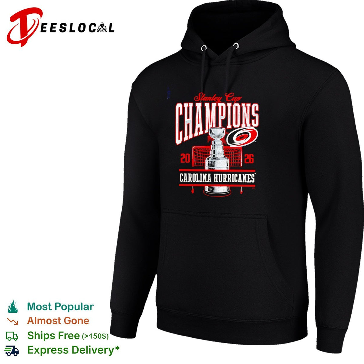 Carolina Hurricanes Stanley Cup Champions 2026 trophy net goal arc art shirt