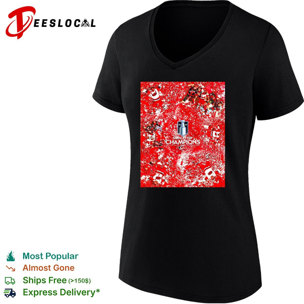 Carolina Hurricanes Stanley Cup Champions confetti splash celebration art shirt