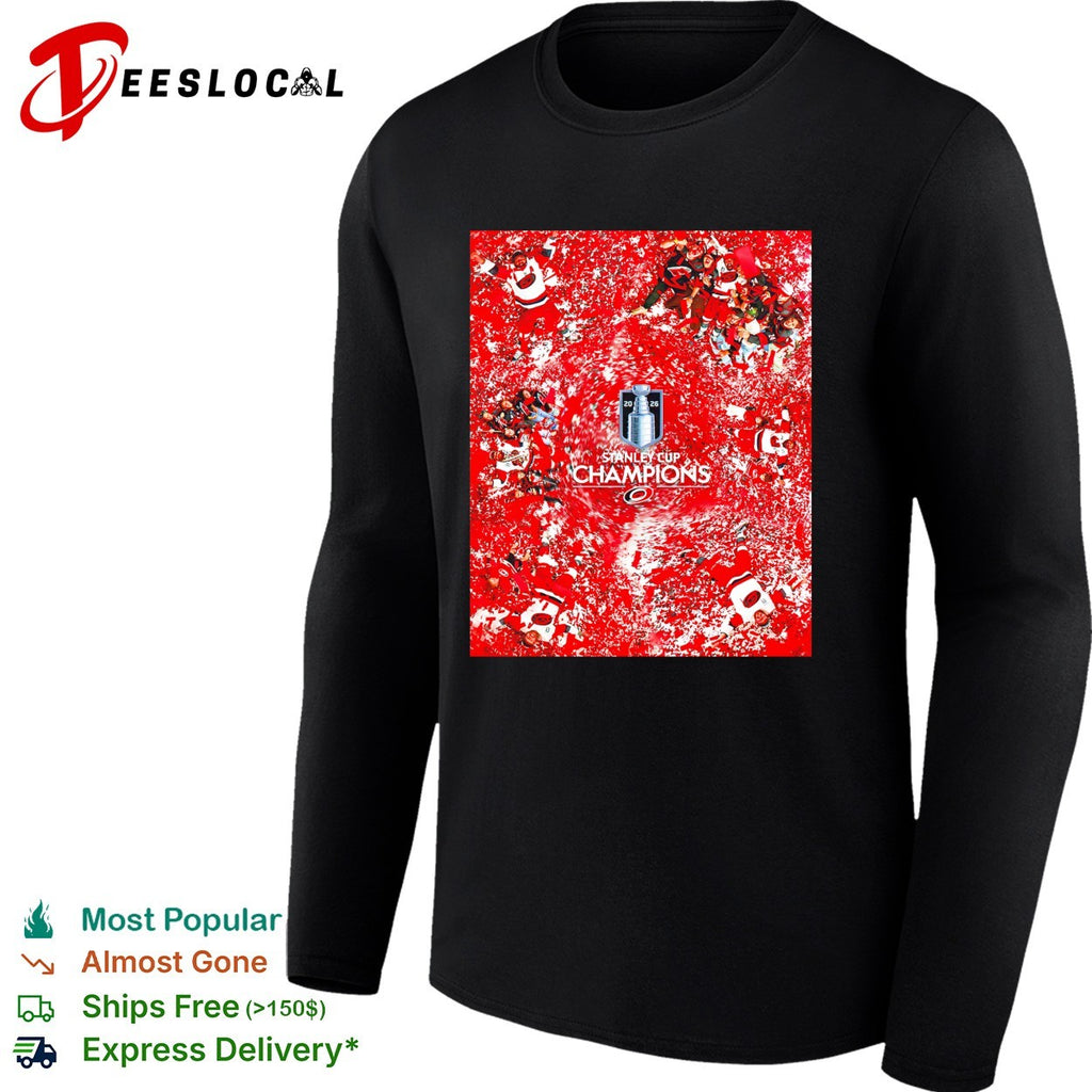 Carolina Hurricanes Stanley Cup Champions confetti splash celebration art shirt