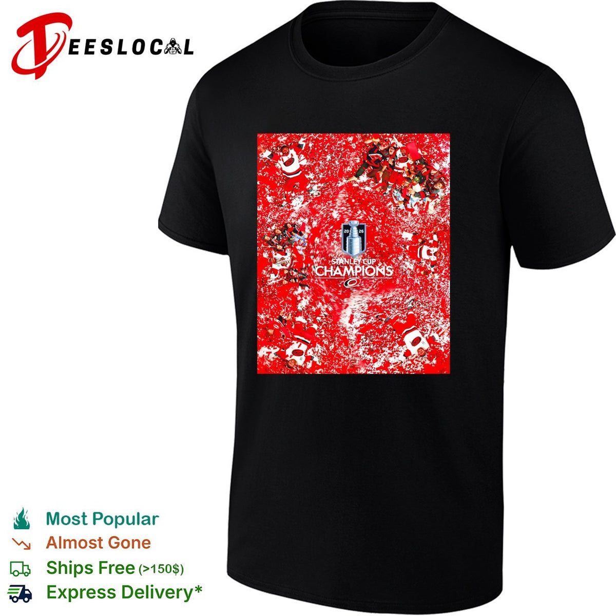 Carolina Hurricanes Stanley Cup Champions confetti splash celebration art shirt