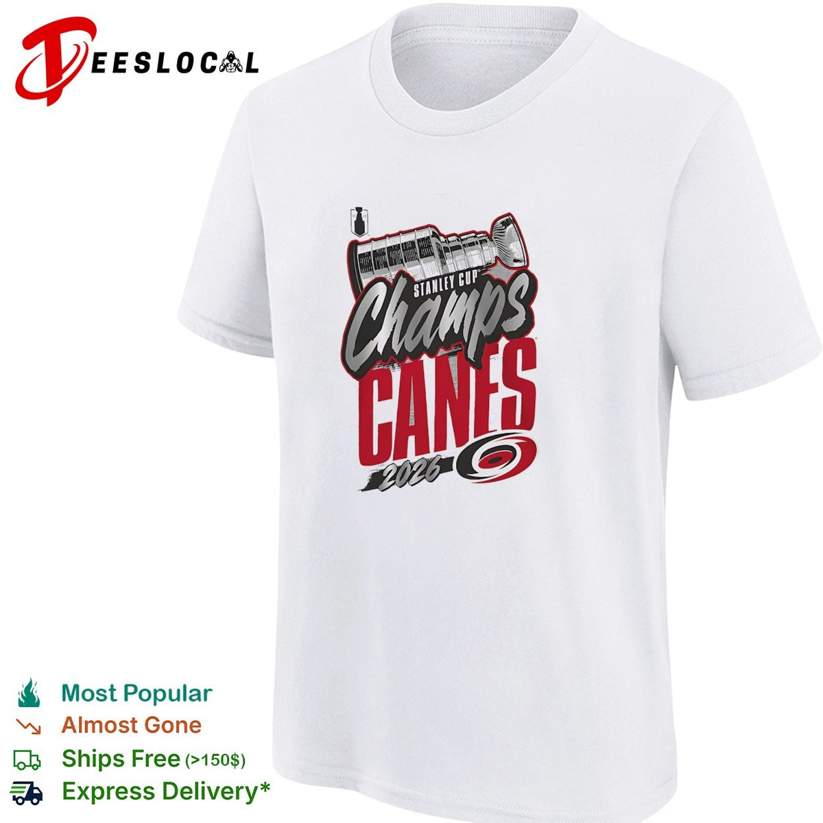 Carolina Hurricanes Stanley Cup Champs Canes 2026 script trophy shirt