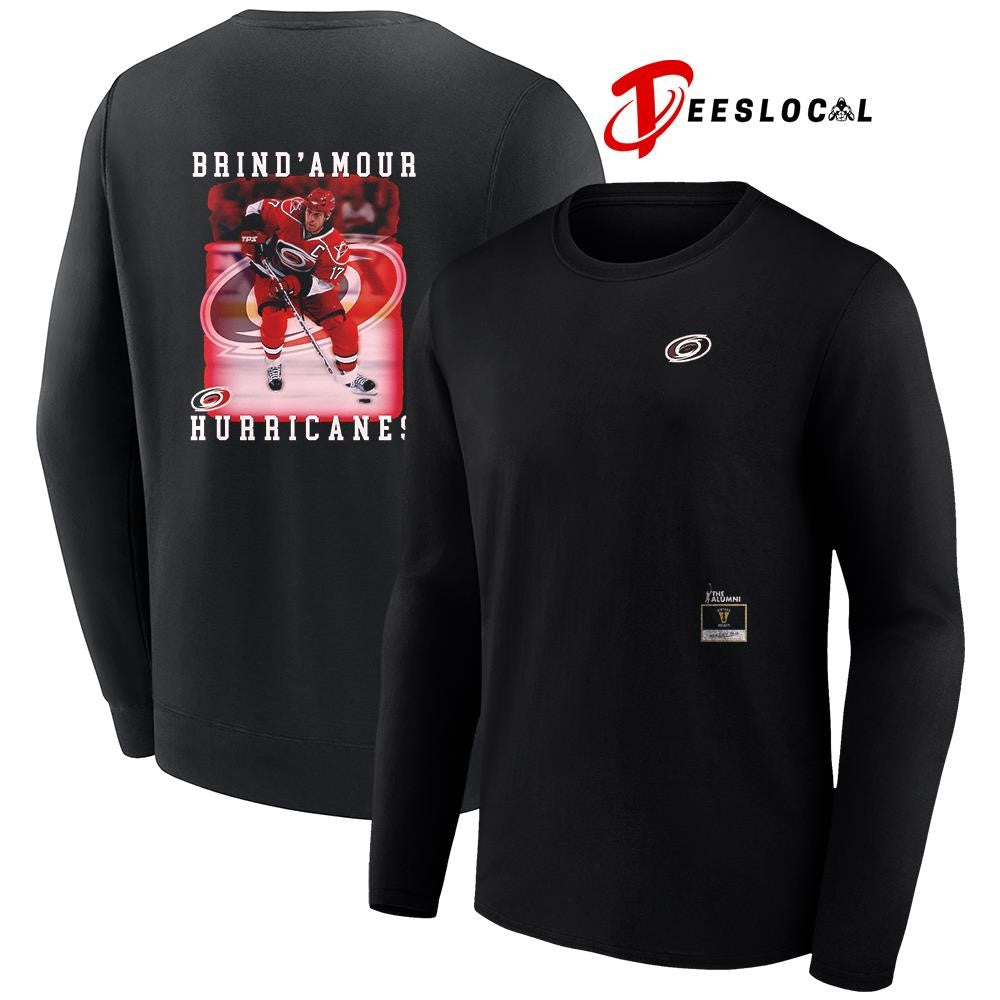 Carolina Hurricanes Stanley Cup champions Rod Brind’Amour red photo shirt