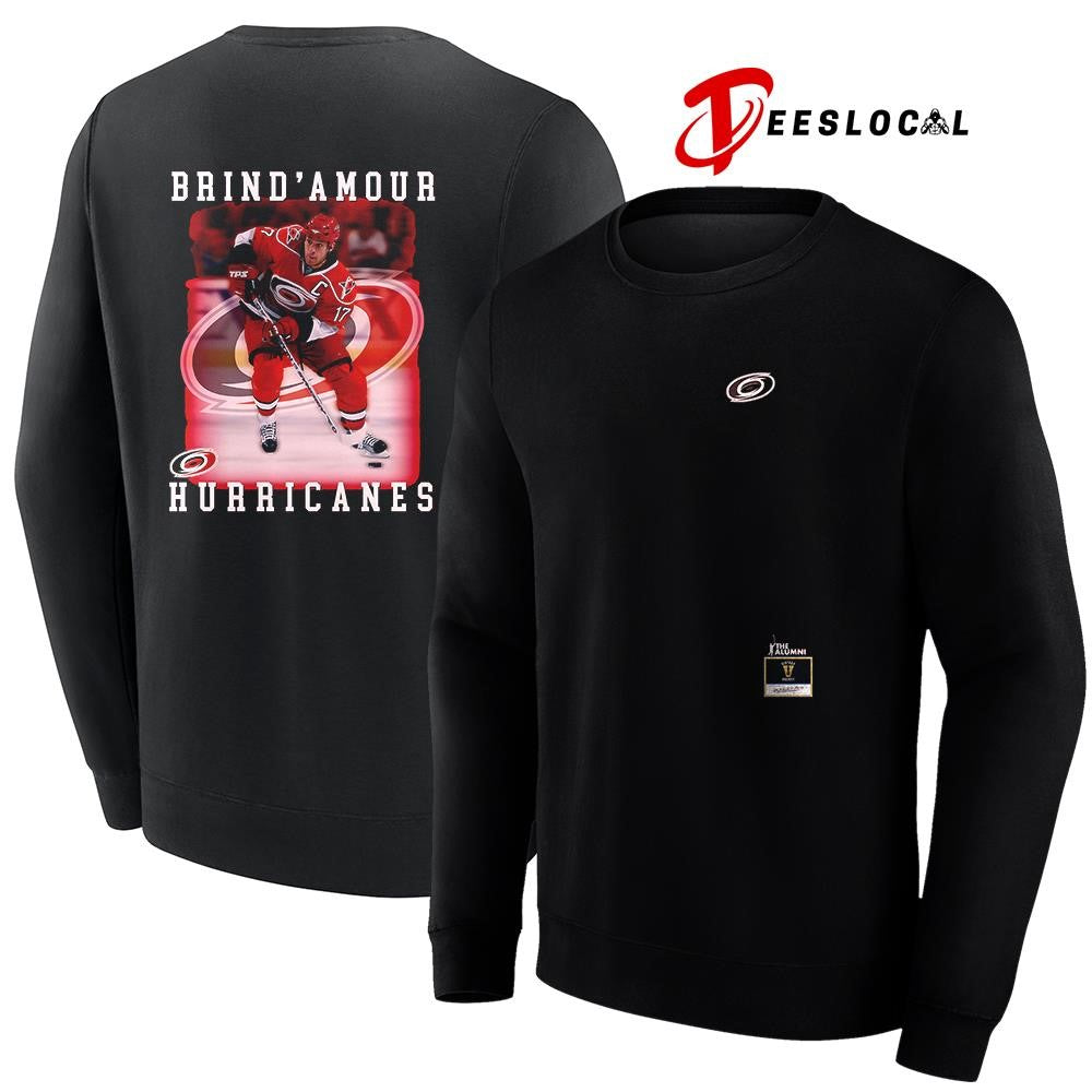 Carolina Hurricanes Stanley Cup champions Rod Brind’Amour red photo shirt