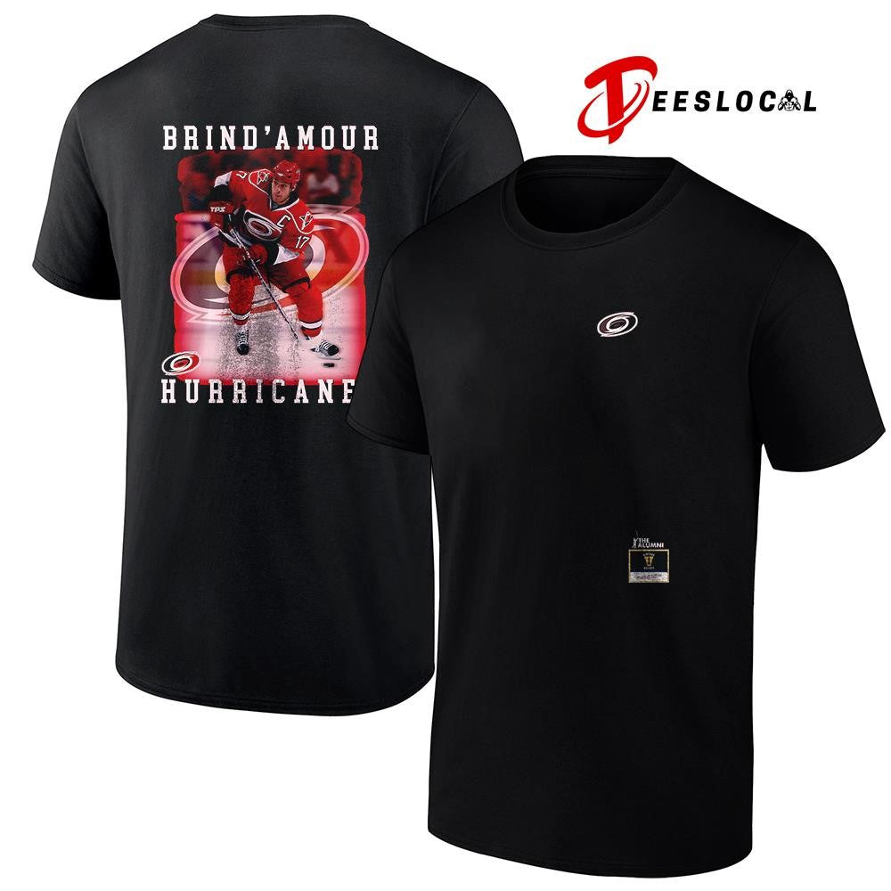 Carolina Hurricanes Stanley Cup champions Rod Brind’Amour red photo shirt