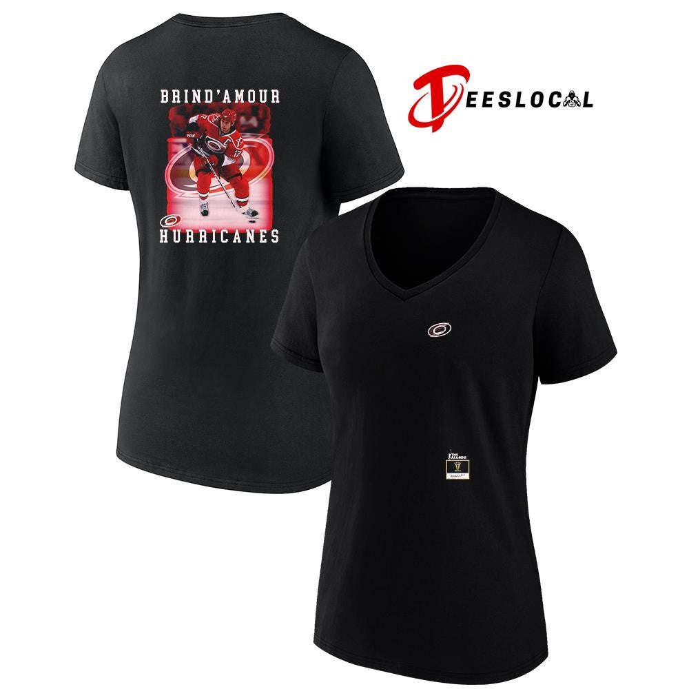 Carolina Hurricanes Stanley Cup champions Rod Brind’Amour red photo shirt