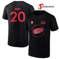 Carolina Hurricanes Stanley Cup champions Sebastian Aho name and number shirt