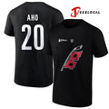 Carolina Hurricanes Stanley Cup champions Sebastian Aho name and number logo shirt