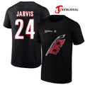 Carolina Hurricanes Stanley Cup champions Seth Jarvis name and number logo shirt