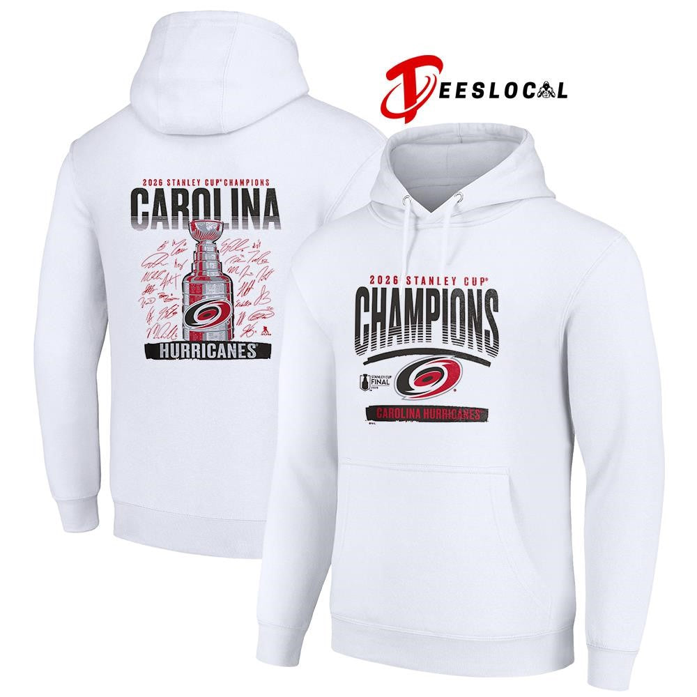 Carolina Hurricanes Stanley Cup champions big and tall signature roster shirt