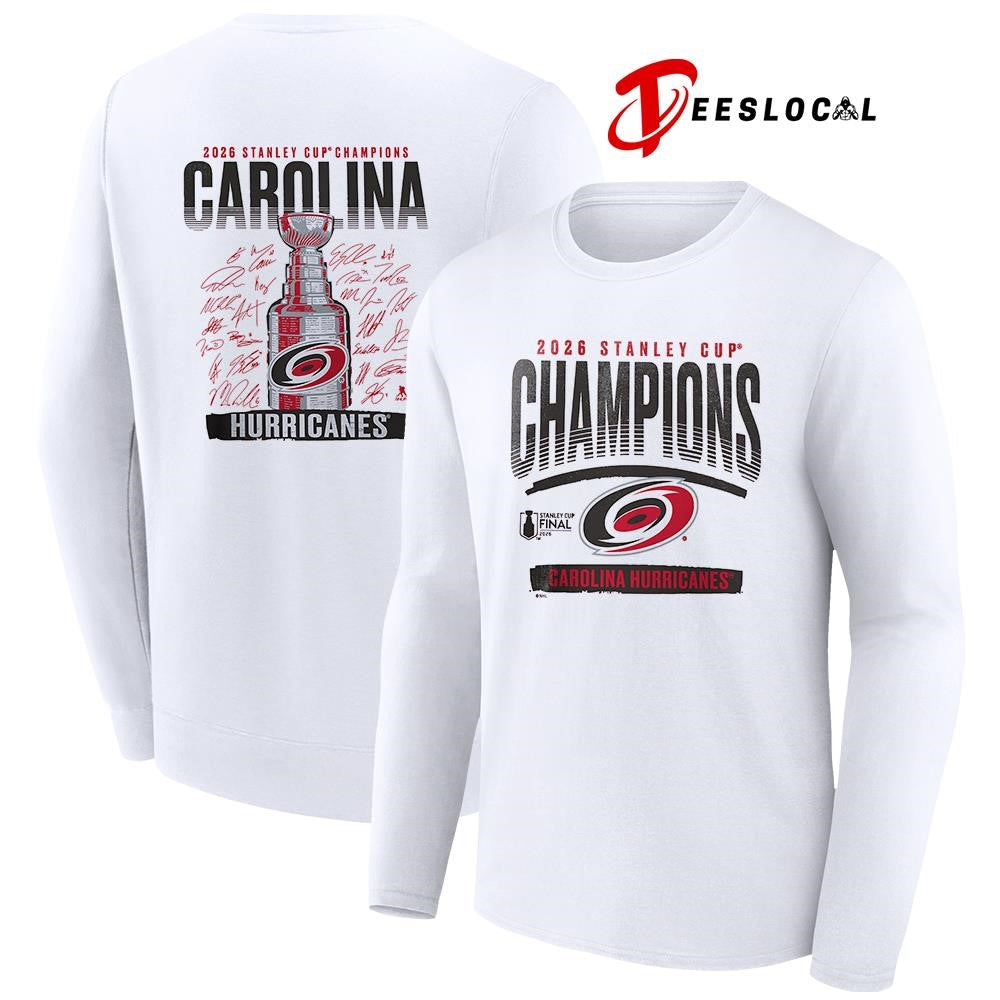 Carolina Hurricanes Stanley Cup champions big and tall signature roster shirt