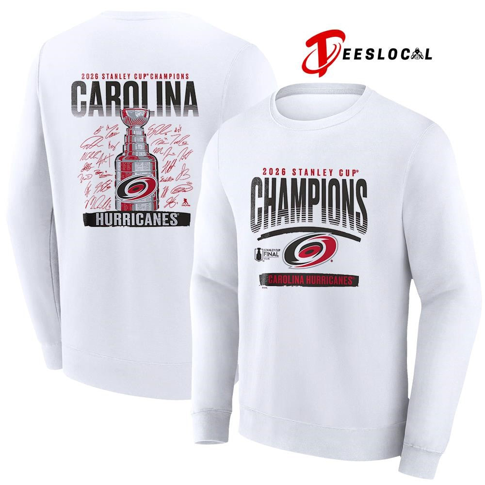 Carolina Hurricanes Stanley Cup champions big and tall signature roster shirt