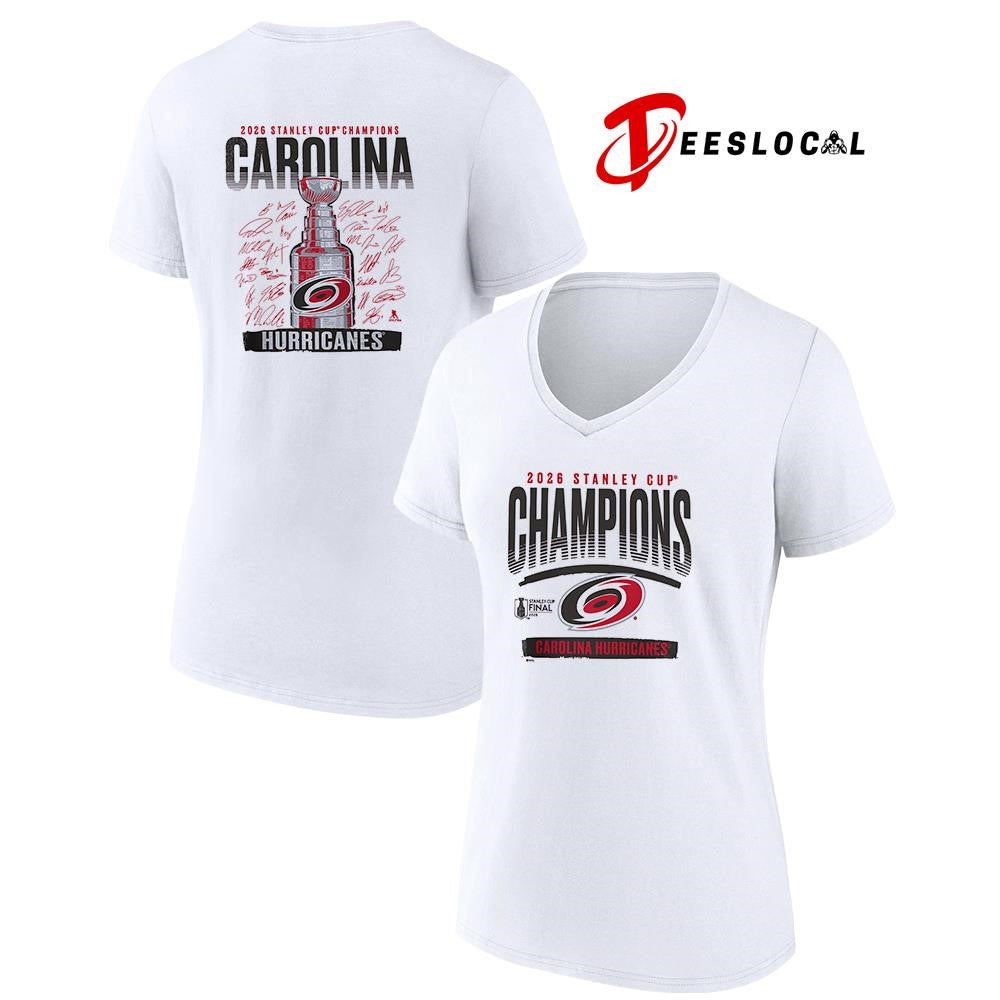 Carolina Hurricanes Stanley Cup champions big and tall signature roster shirt