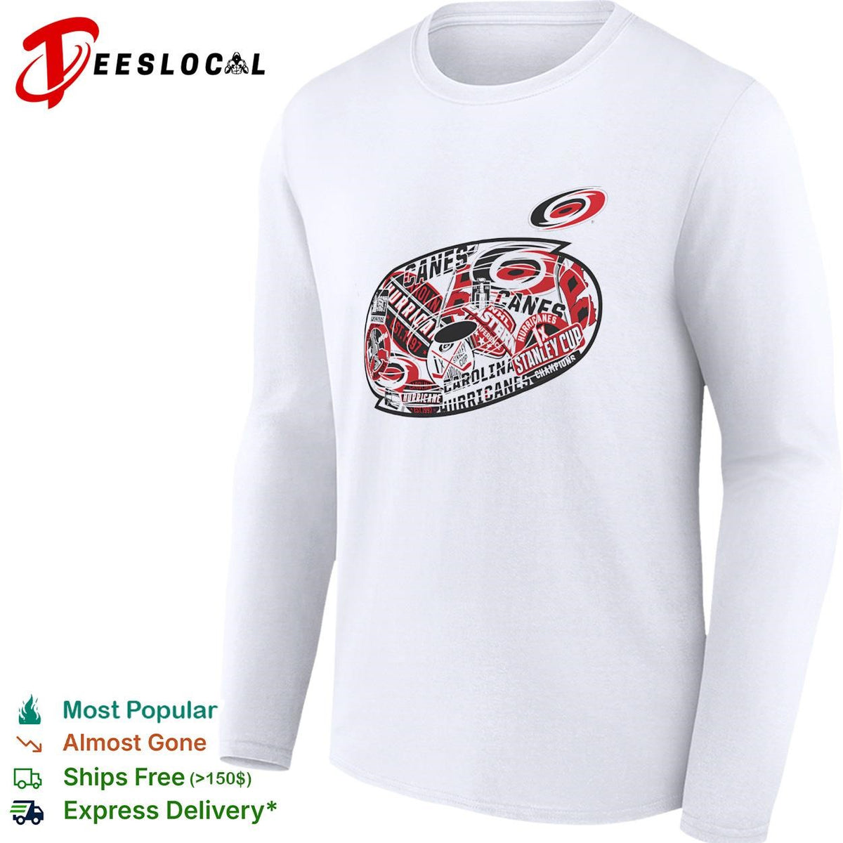 Carolina Hurricanes Stanley Cup champions oval badge collage shirt