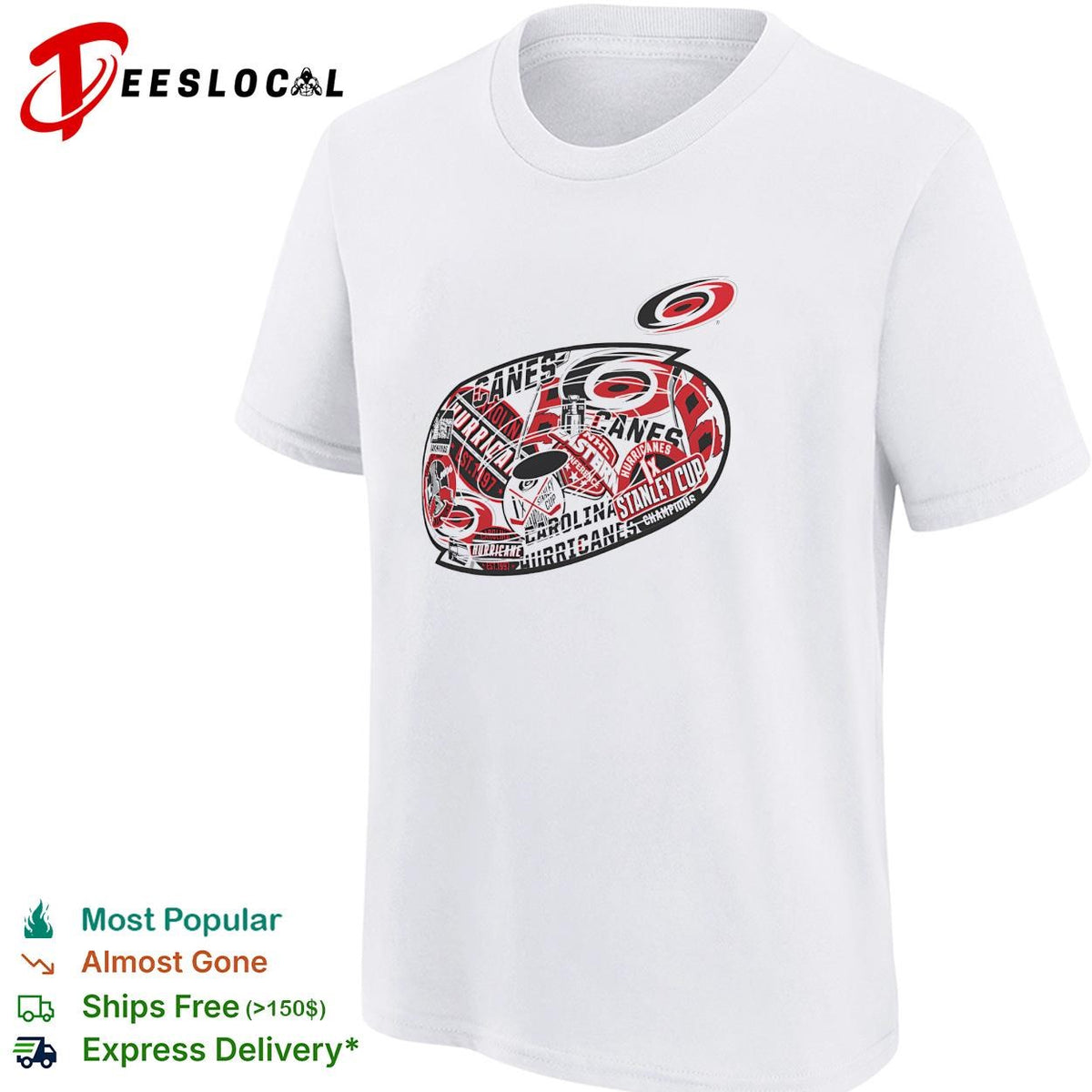 Carolina Hurricanes Stanley Cup champions oval badge collage shirt