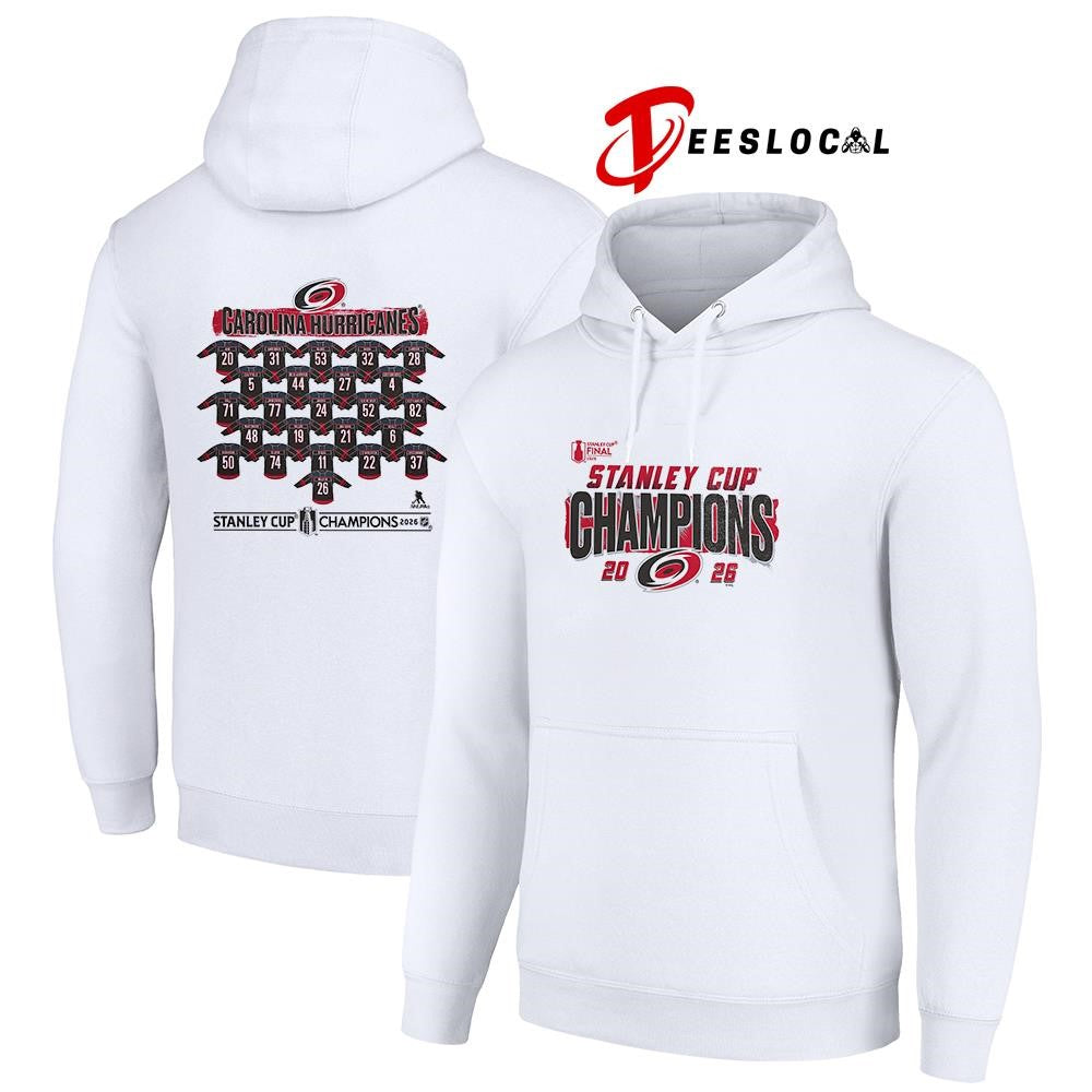 Carolina Hurricanes Stanley Cup champions roster shirt