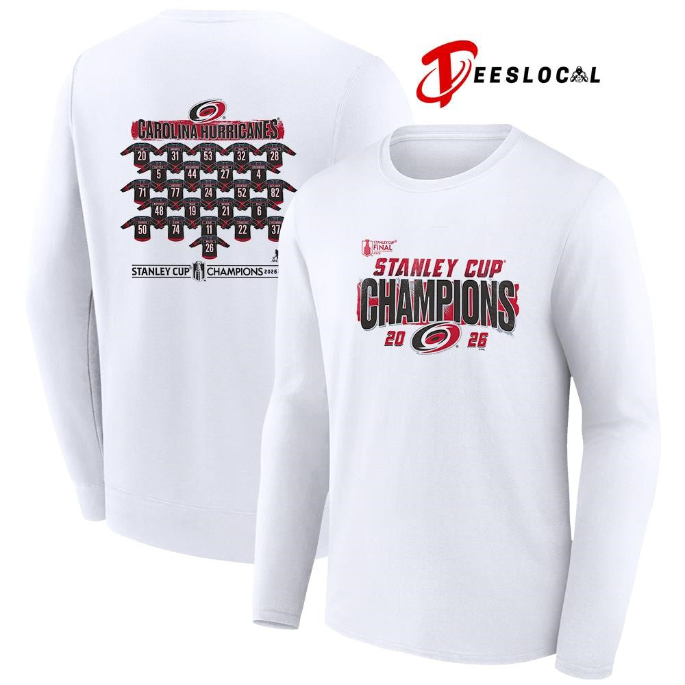 Carolina Hurricanes Stanley Cup champions roster shirt