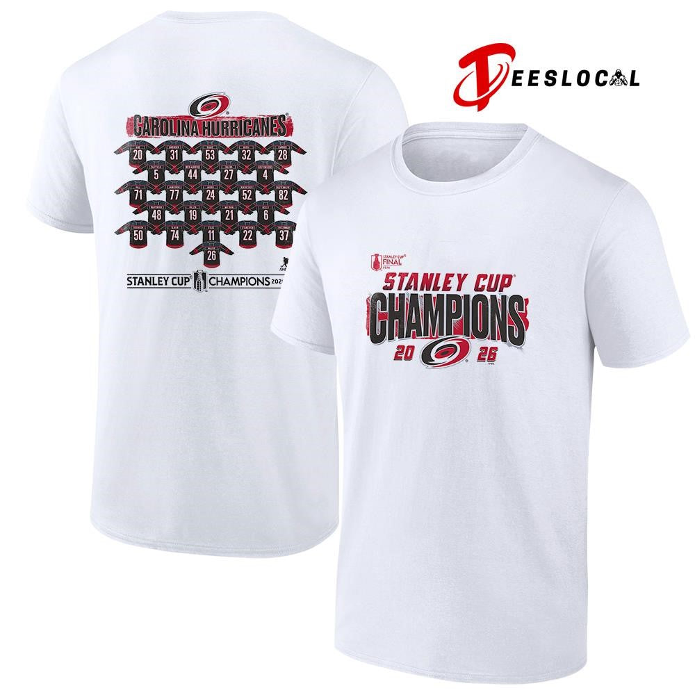 Carolina Hurricanes Stanley Cup champions roster shirt