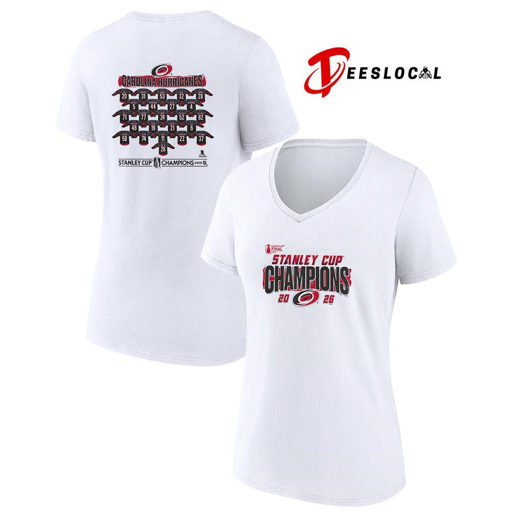 Carolina Hurricanes Stanley Cup champions roster shirt