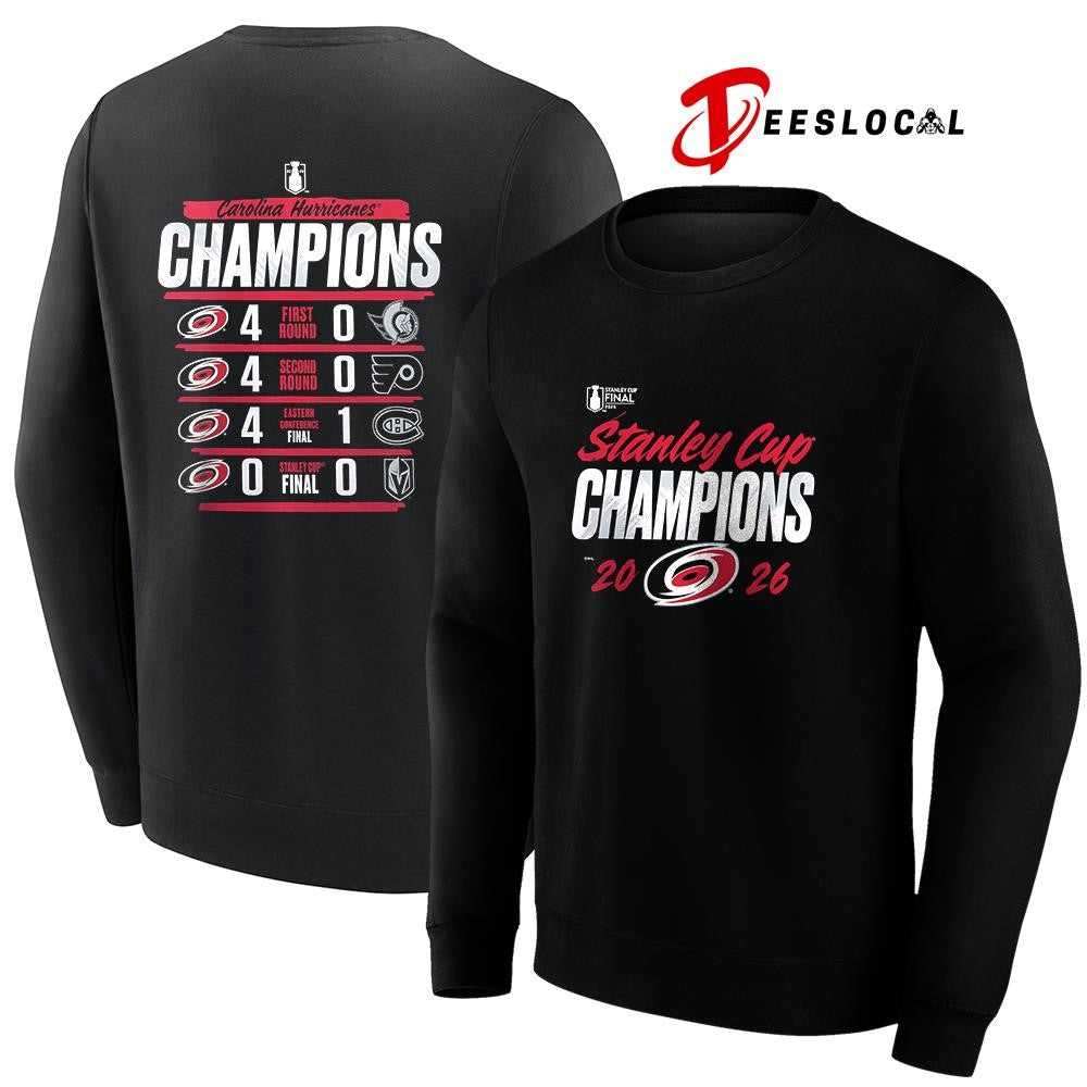 Carolina Hurricanes Stanley Cup champions schedule shirt