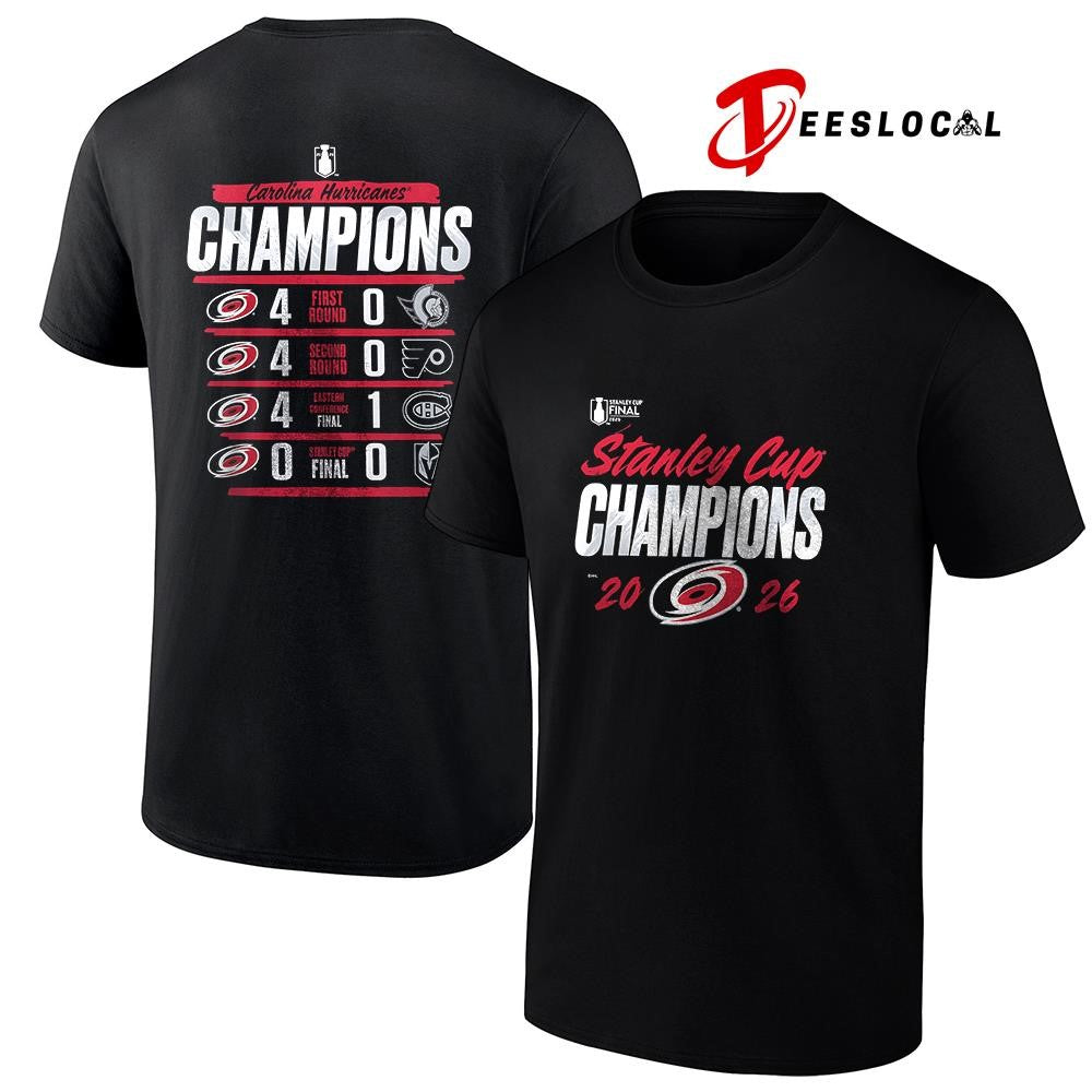 Carolina Hurricanes Stanley Cup champions schedule shirt