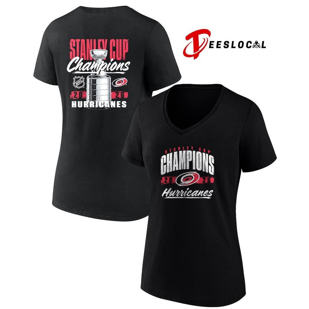 Carolina Hurricanes Stanley Cup champions trophy graphic shirt
