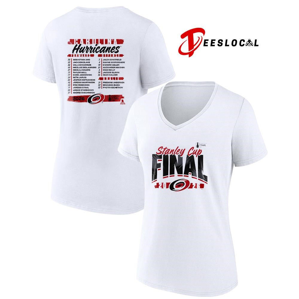Carolina Hurricanes Stanley Cup finals name roster shirt