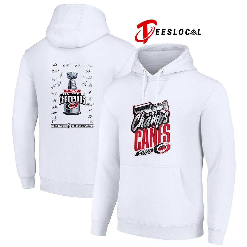 Carolina Hurricanes The Stanley Cup champions trophy signature graphic shirt