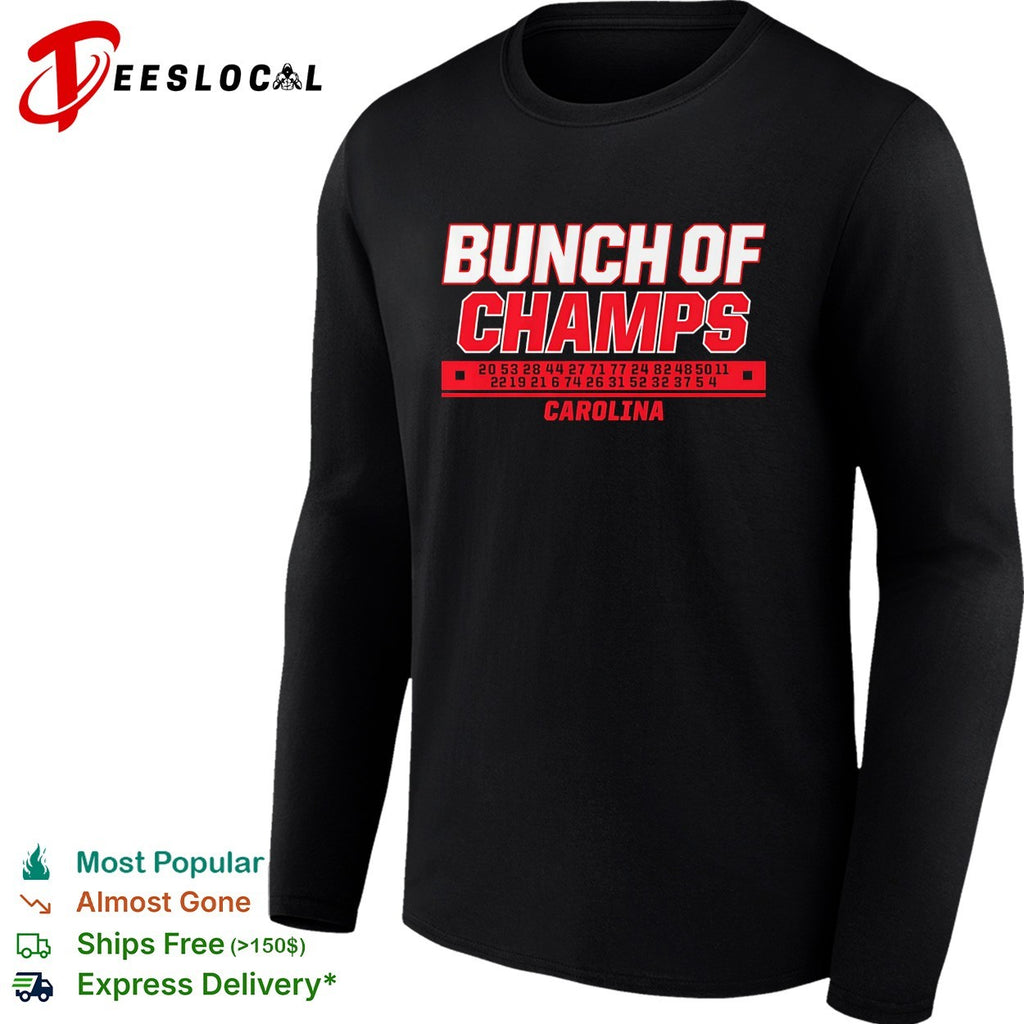 Carolina Hurricanes bunch of champs 2026 player jersey numbers roster shirt