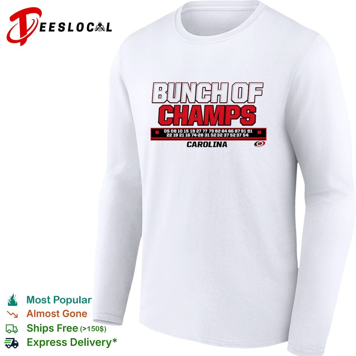 Carolina Hurricanes ice hockey bunch of champs shirt