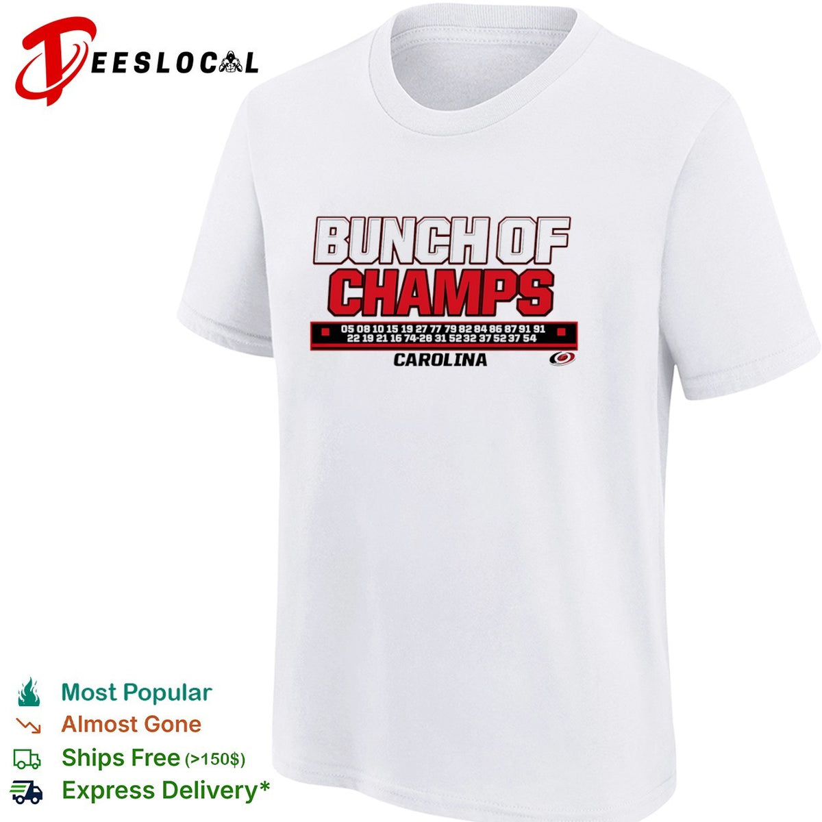 Carolina Hurricanes ice hockey bunch of champs shirt