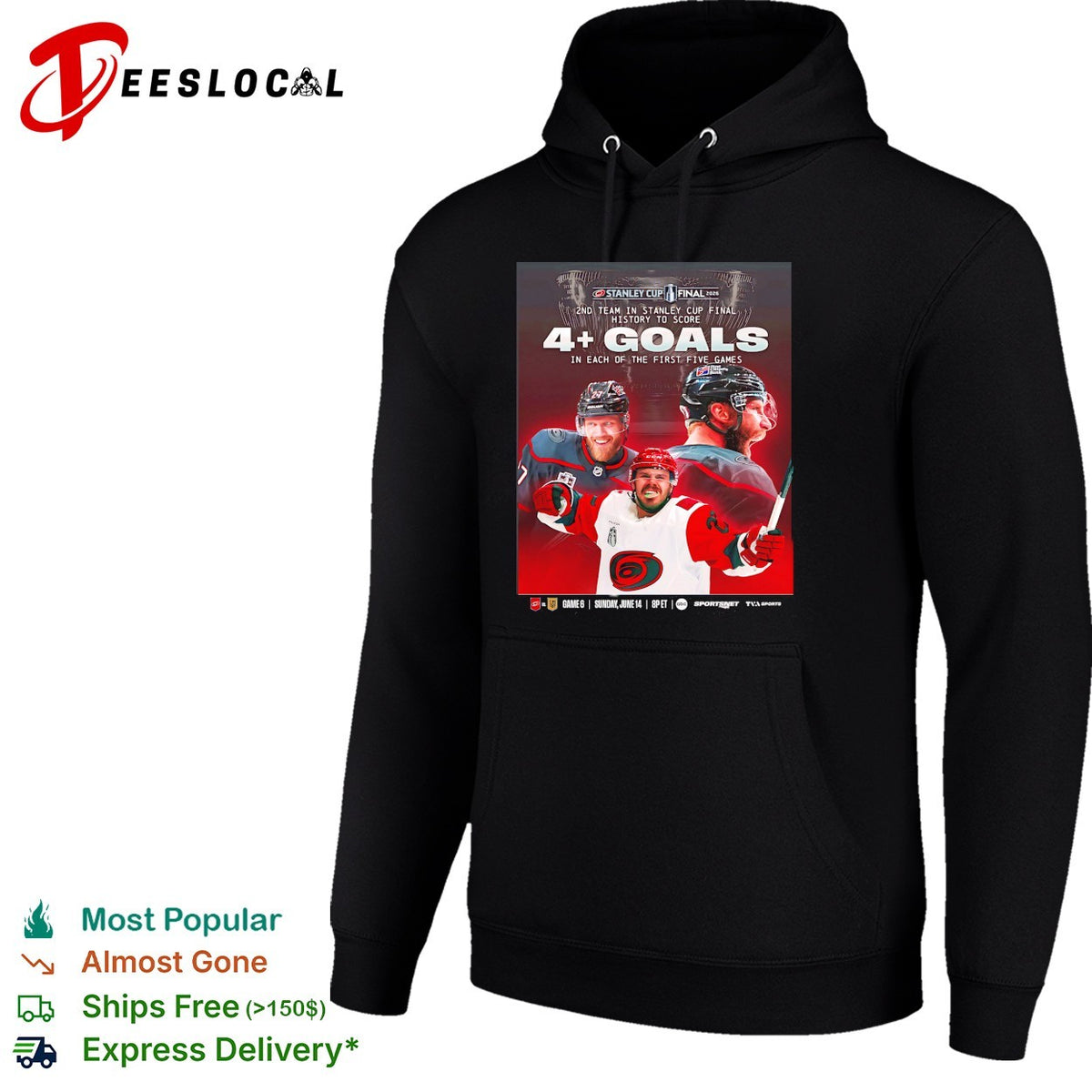 Carolina Hurricanes record-breaking 4 plus goals each first five finals games history stat art shirt