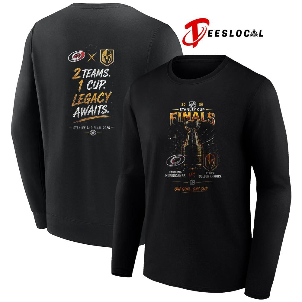 Carolina Hurricanes vs Vegas Golden Knights Stanley Cup finals 2 teams 1 cup legacy awaits shirt