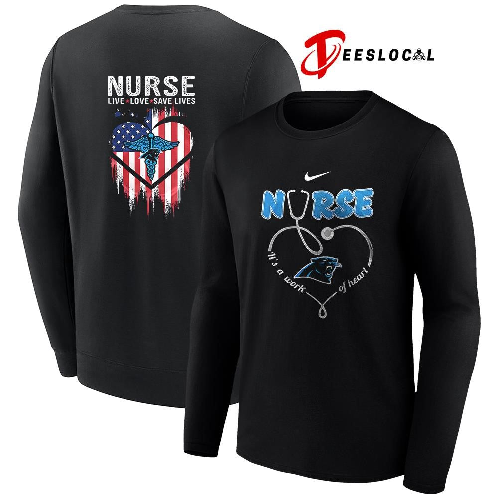 Carolina Panthers x Army nurse it’s a work of heart shirt
