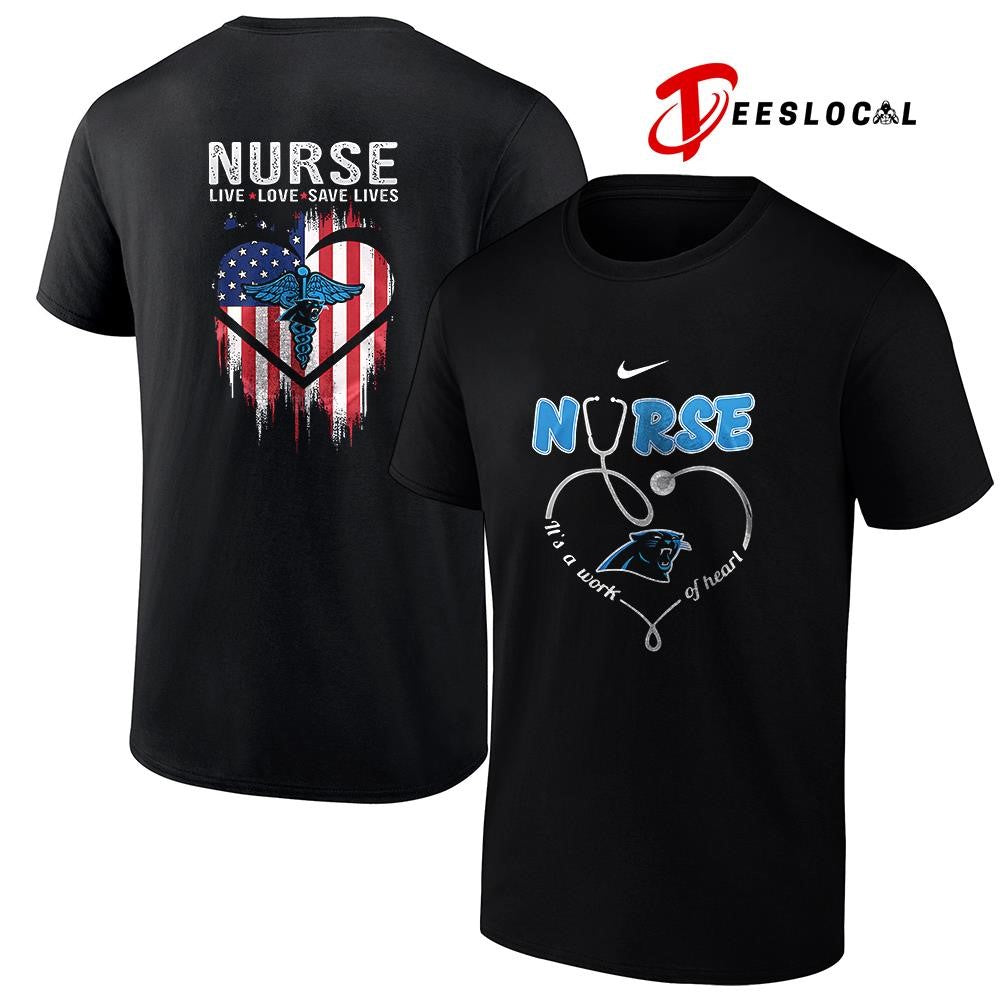 Carolina Panthers x Army nurse it’s a work of heart shirt