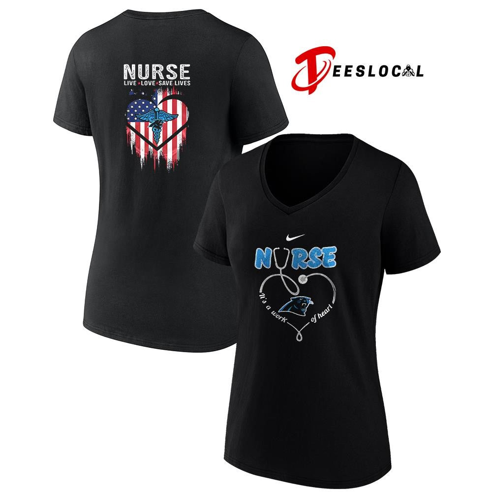 Carolina Panthers x Army nurse it’s a work of heart shirt
