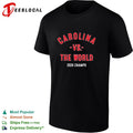Carolina versus the world 2026 champs bold text shirt