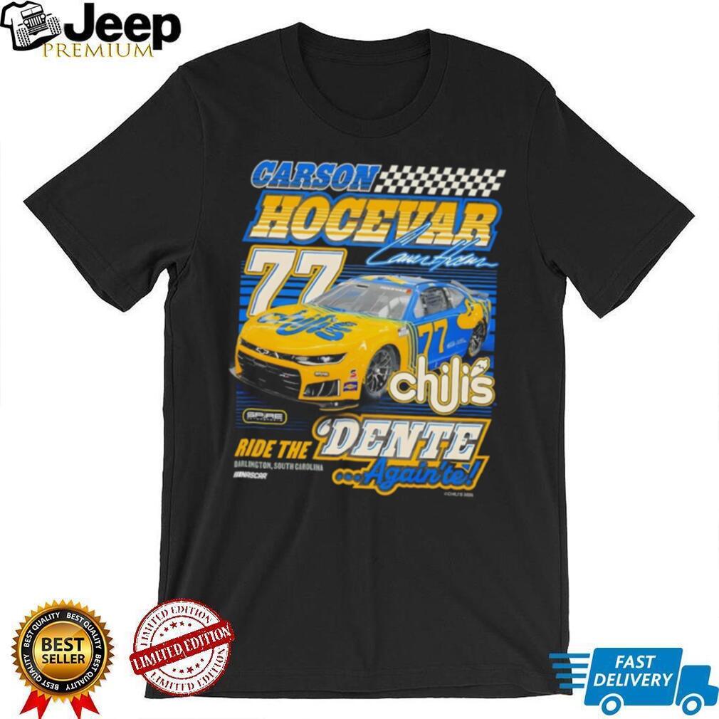 Carson Hocevar #77 Chili’s NASCAR Racing Team Retro Black T Shirt