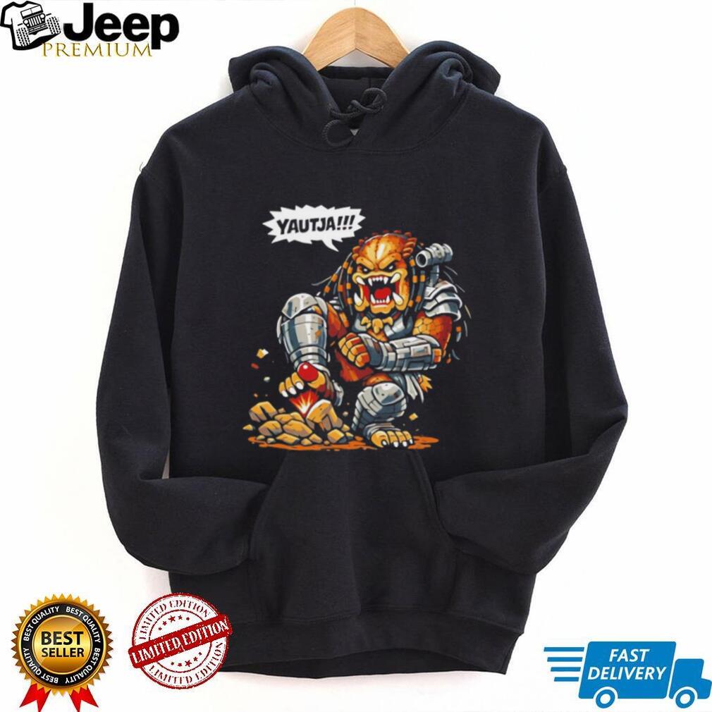 Cartoon Yautja Predator Warrior Sci Fi Fan Art T Shirt