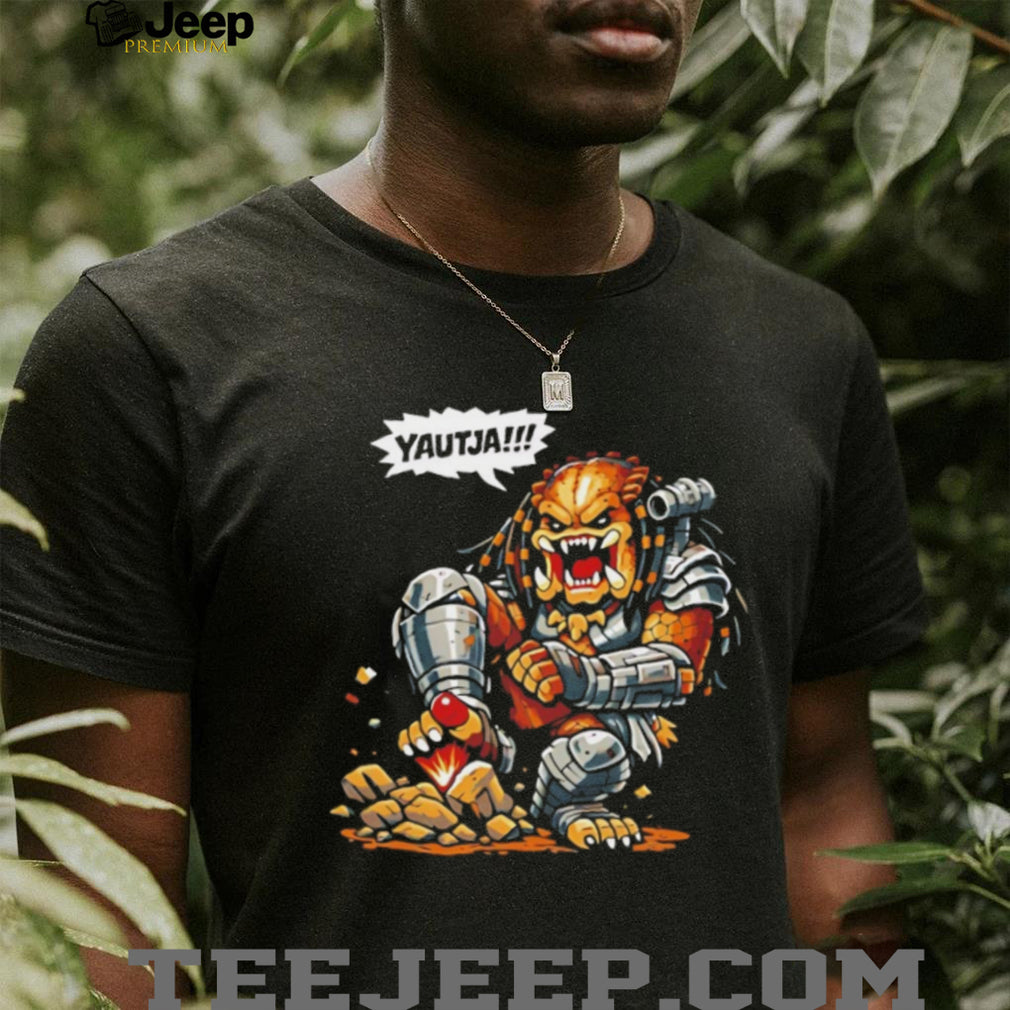 Cartoon Yautja Predator Warrior Sci Fi Fan Art T Shirt