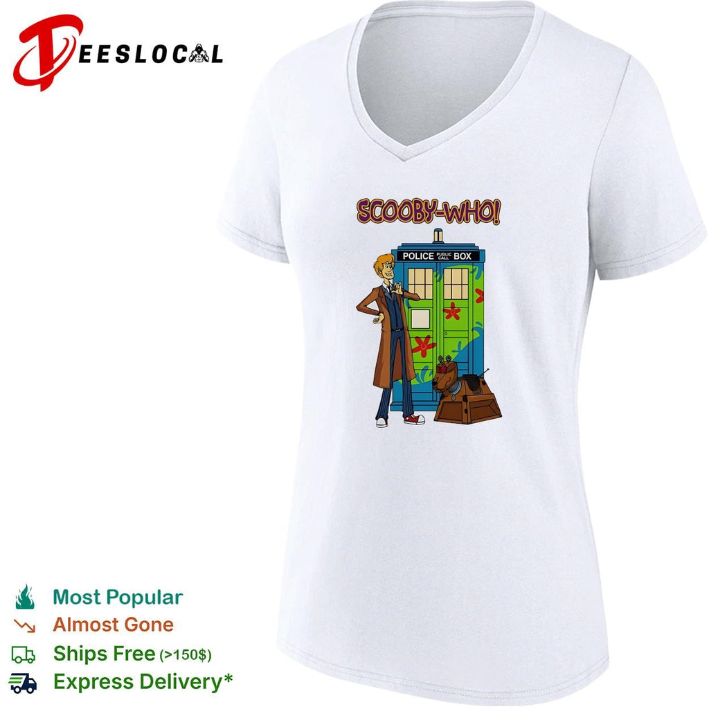 Cartoon dog detective duo police box time traveler mashup parody shirt