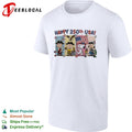 Cartoon group happy 250th USA flags shirt