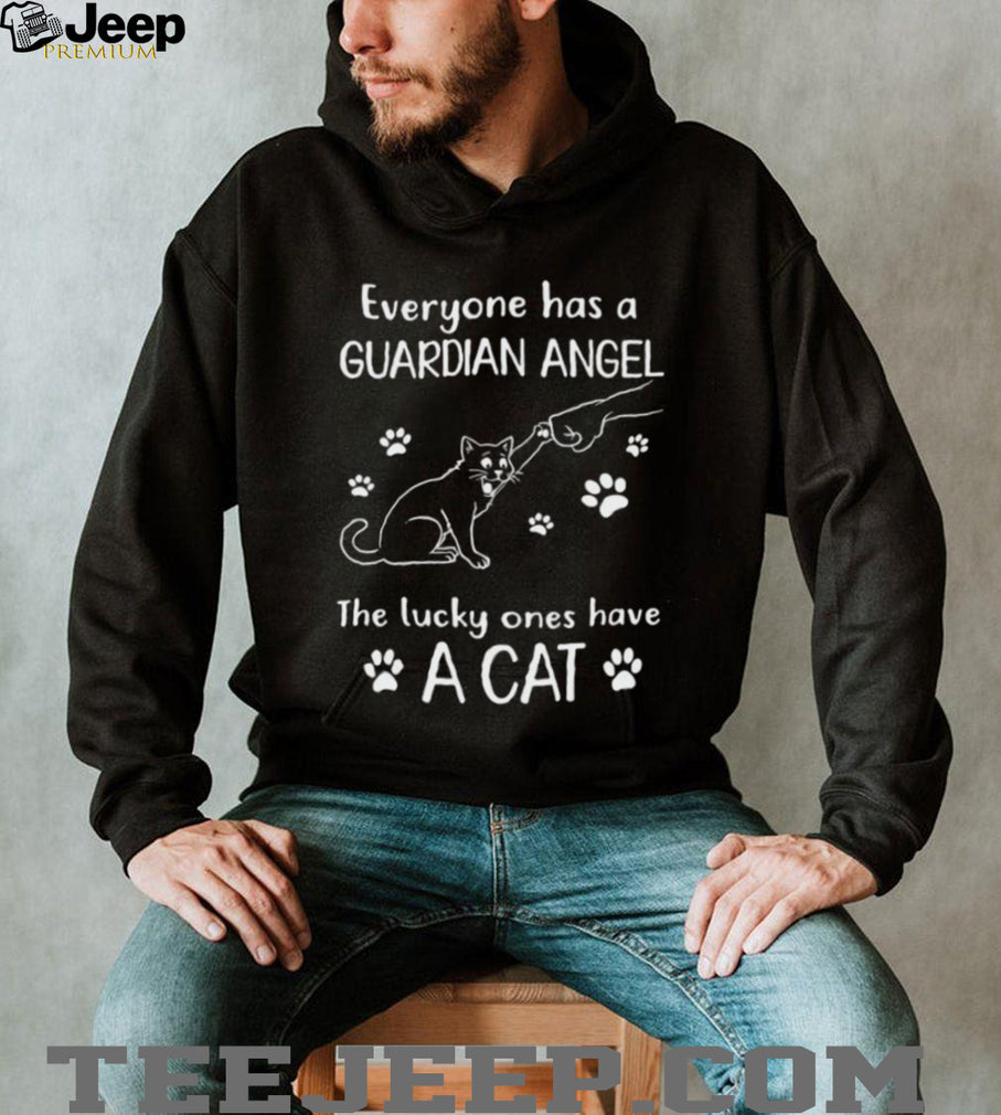 Cat Guardian Angel Lucky Ones Pet Lover Quote Shirt
