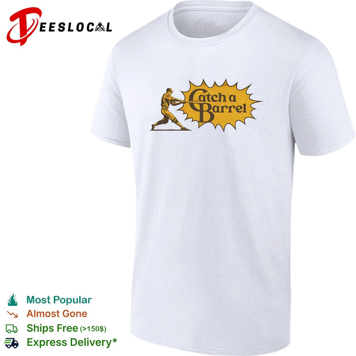 Catch a Barrel Baseball style Cracker Barrel shirt