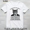 Catsuit Counsel Fighting Fur Your Rights Funny Lawyer Cat Pun Graphic T Shirt