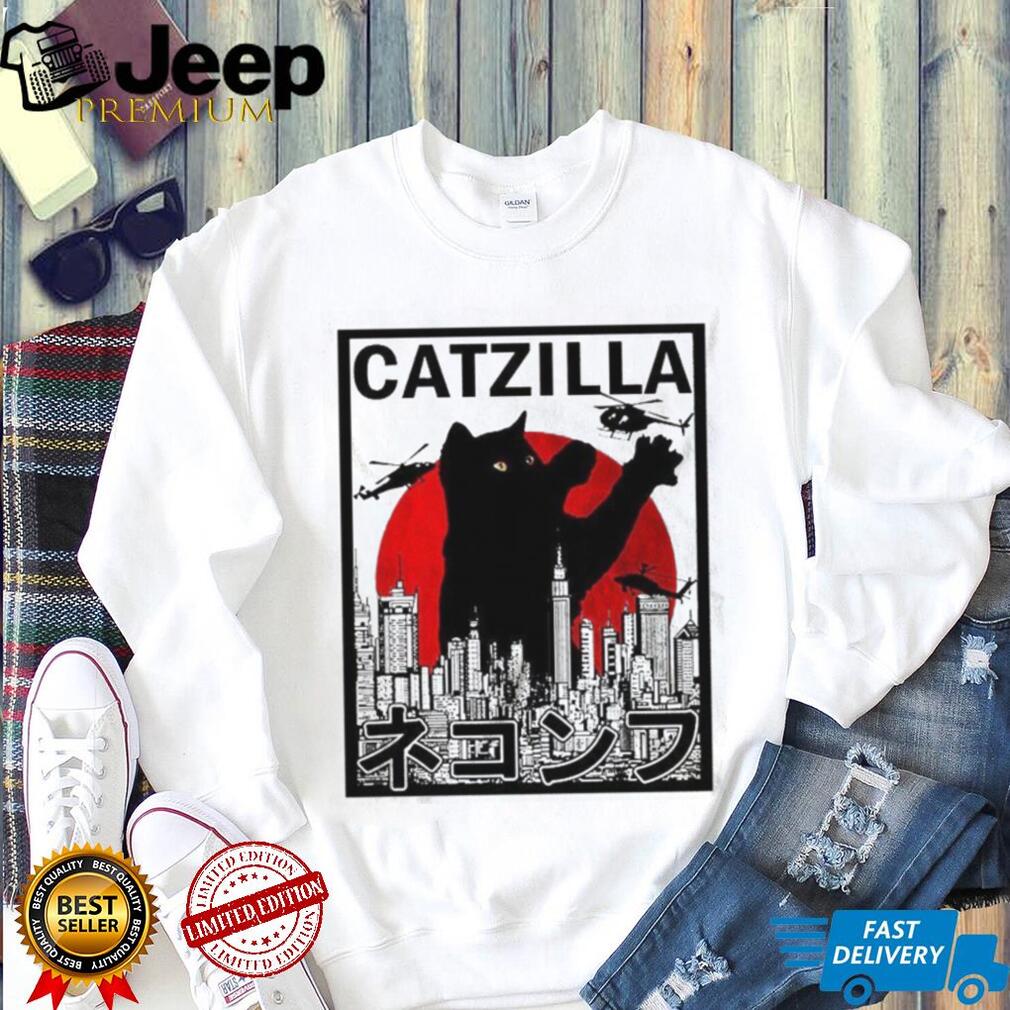 Catzilla Japanese Kaiju Monster Graphic T Shirt