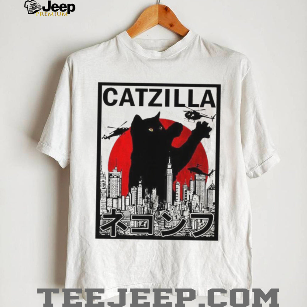 Catzilla Japanese Kaiju Monster Graphic T Shirt
