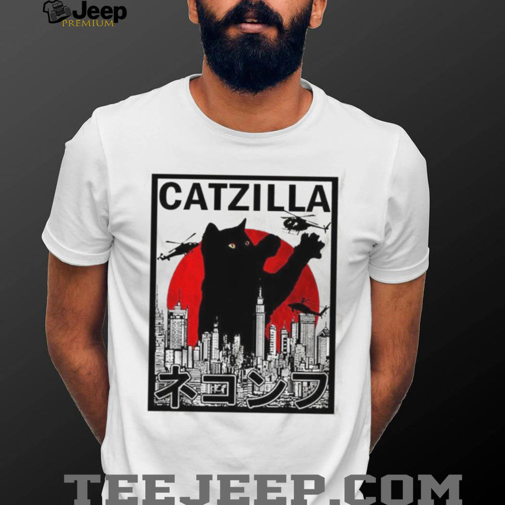 Catzilla Japanese Kaiju Monster Graphic T Shirt