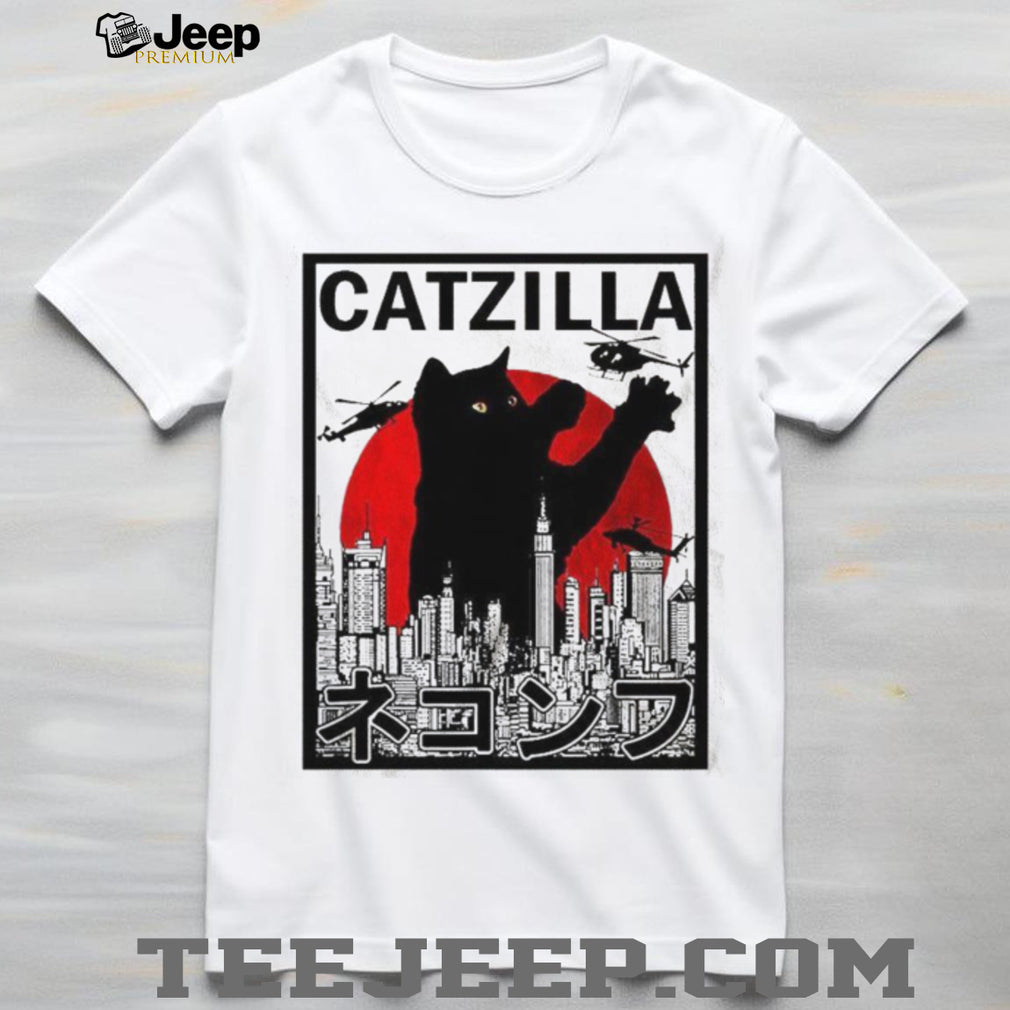Catzilla Japanese Kaiju Monster Graphic T Shirt