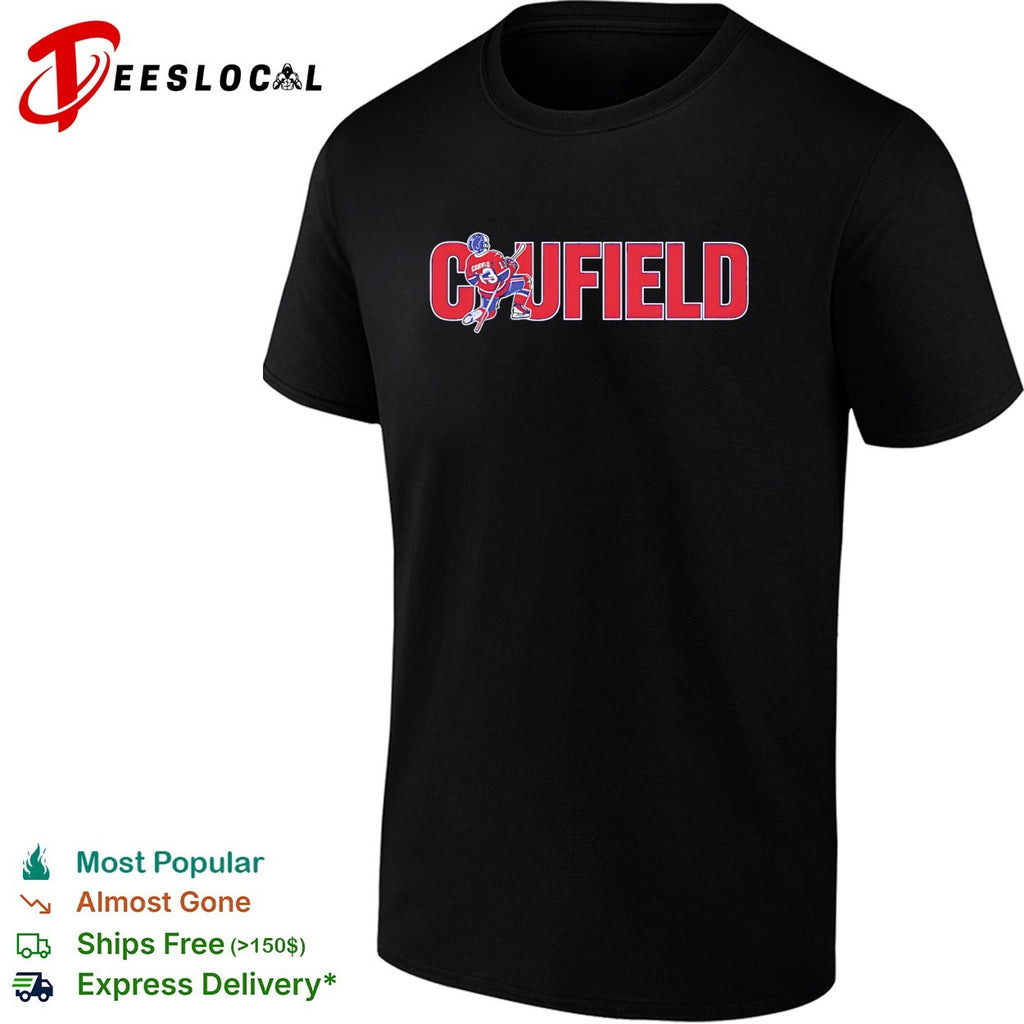 Caufield Montreal Canadiens hockey player number 13 typography shirt
